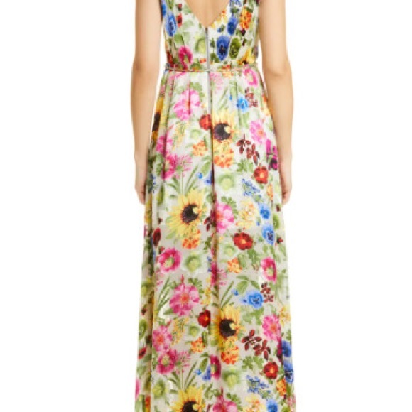 Alice and Olivia Samantha Floral Burnout Wrap Maxi Dress - Picture 3 of 6